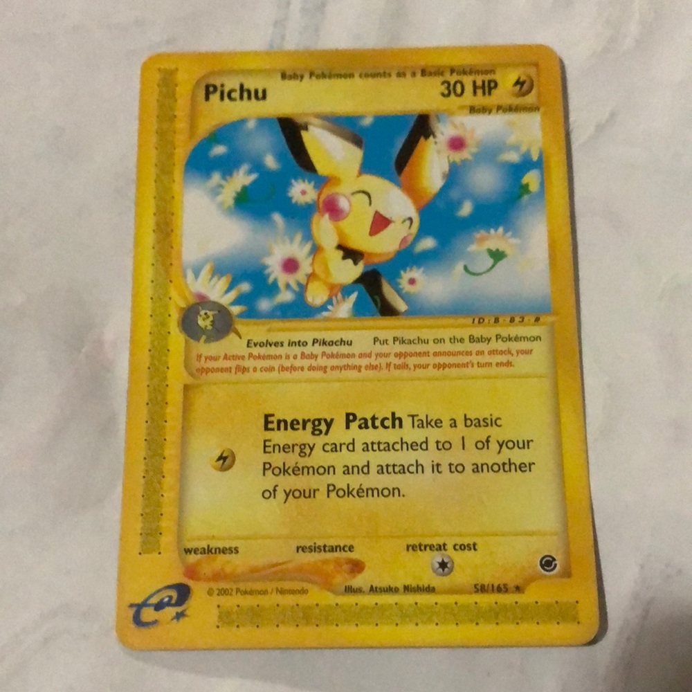 Pichu Pokémon trading card